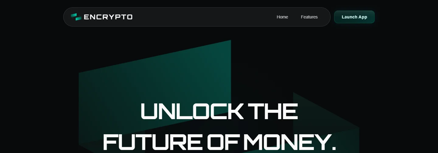 The encrypto.fun landing page headline